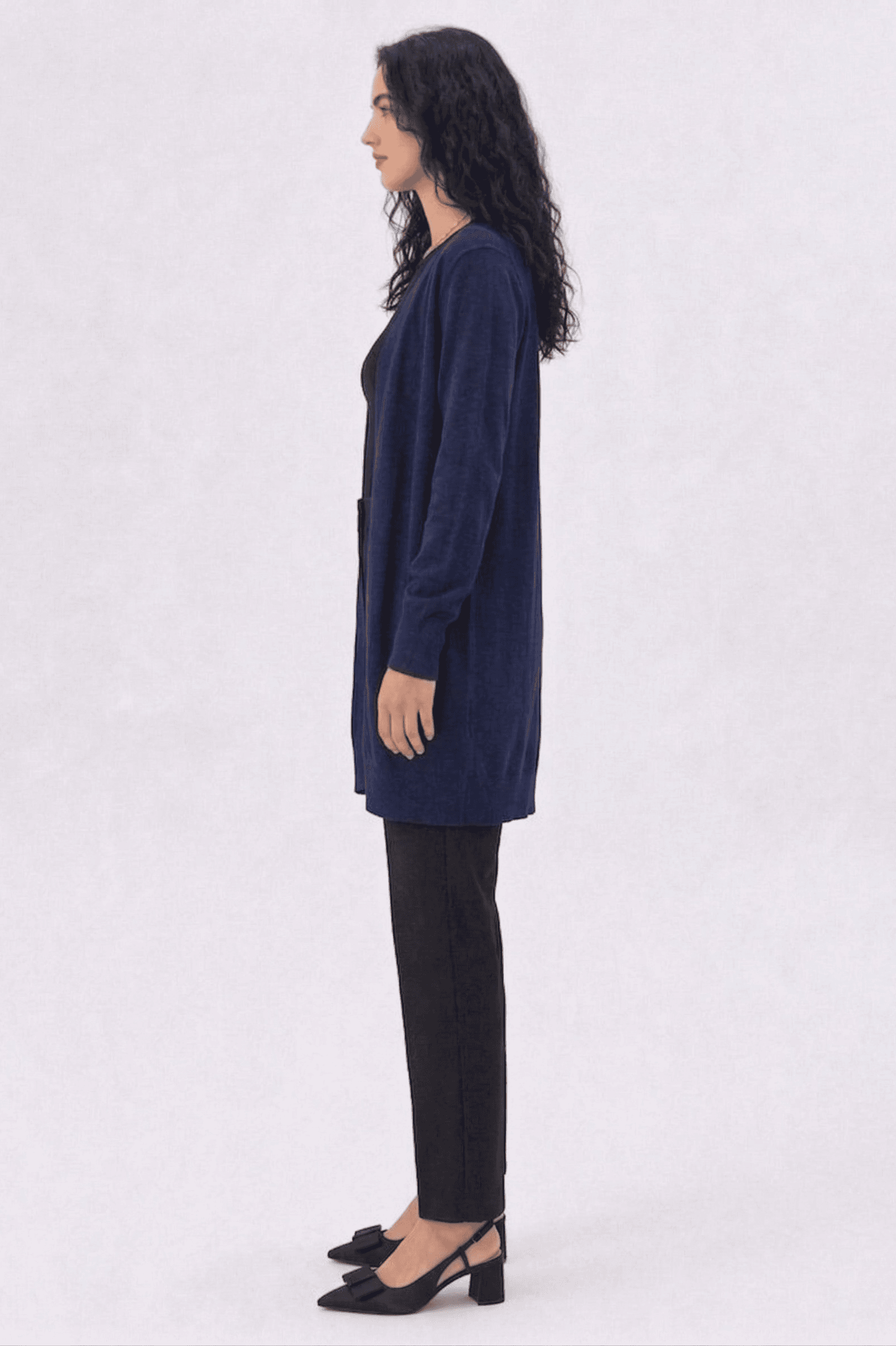 Cárdigan Largo Punto Fino 3