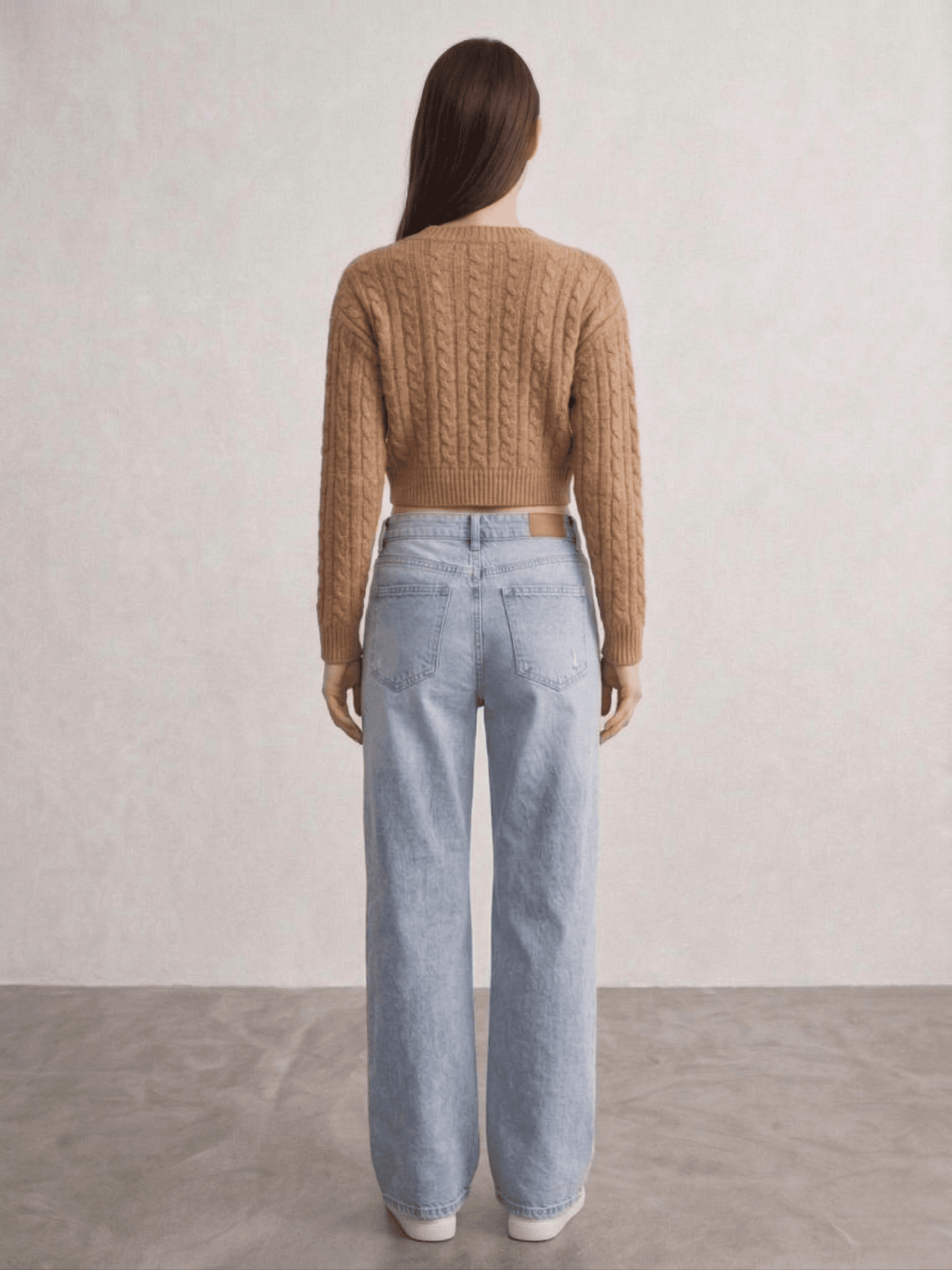 Suéter Corto Punto Trenzado Nudo 4