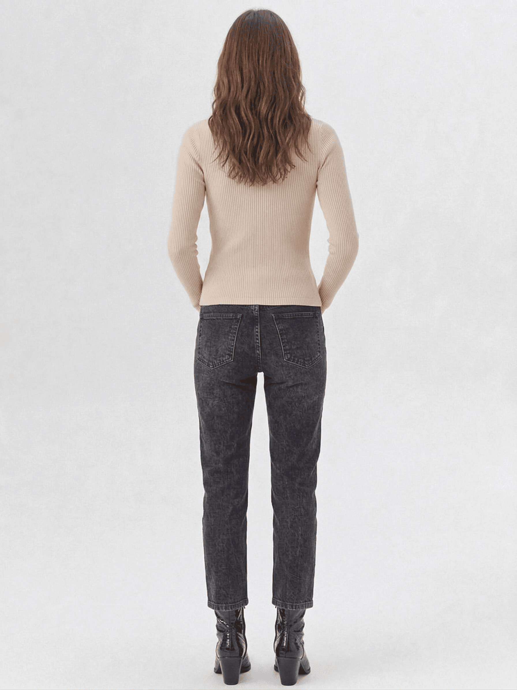 Cárdigan Entallado Punto Acanalado 4