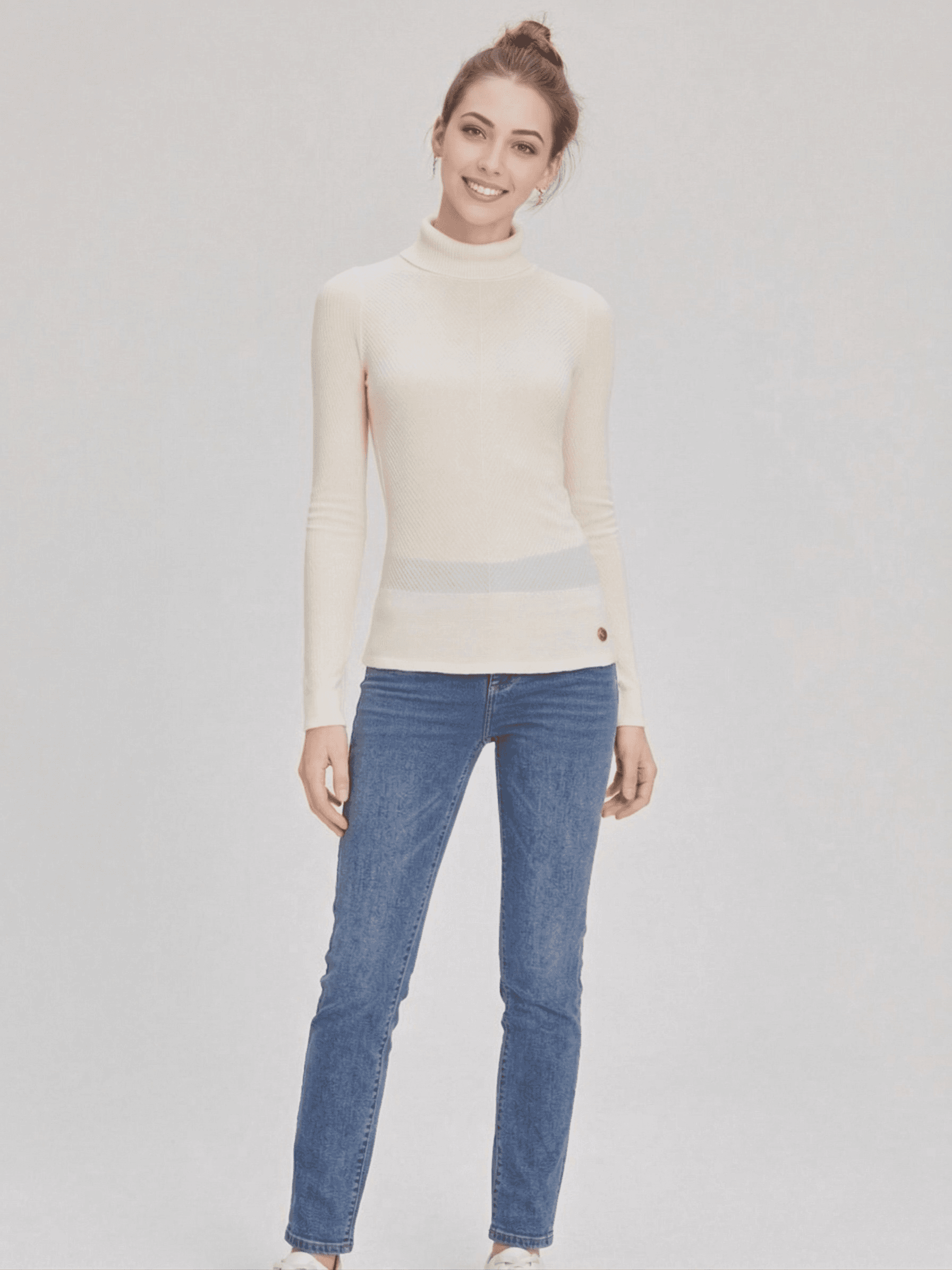 Blusa Manga Larga Cuello Cisne 1