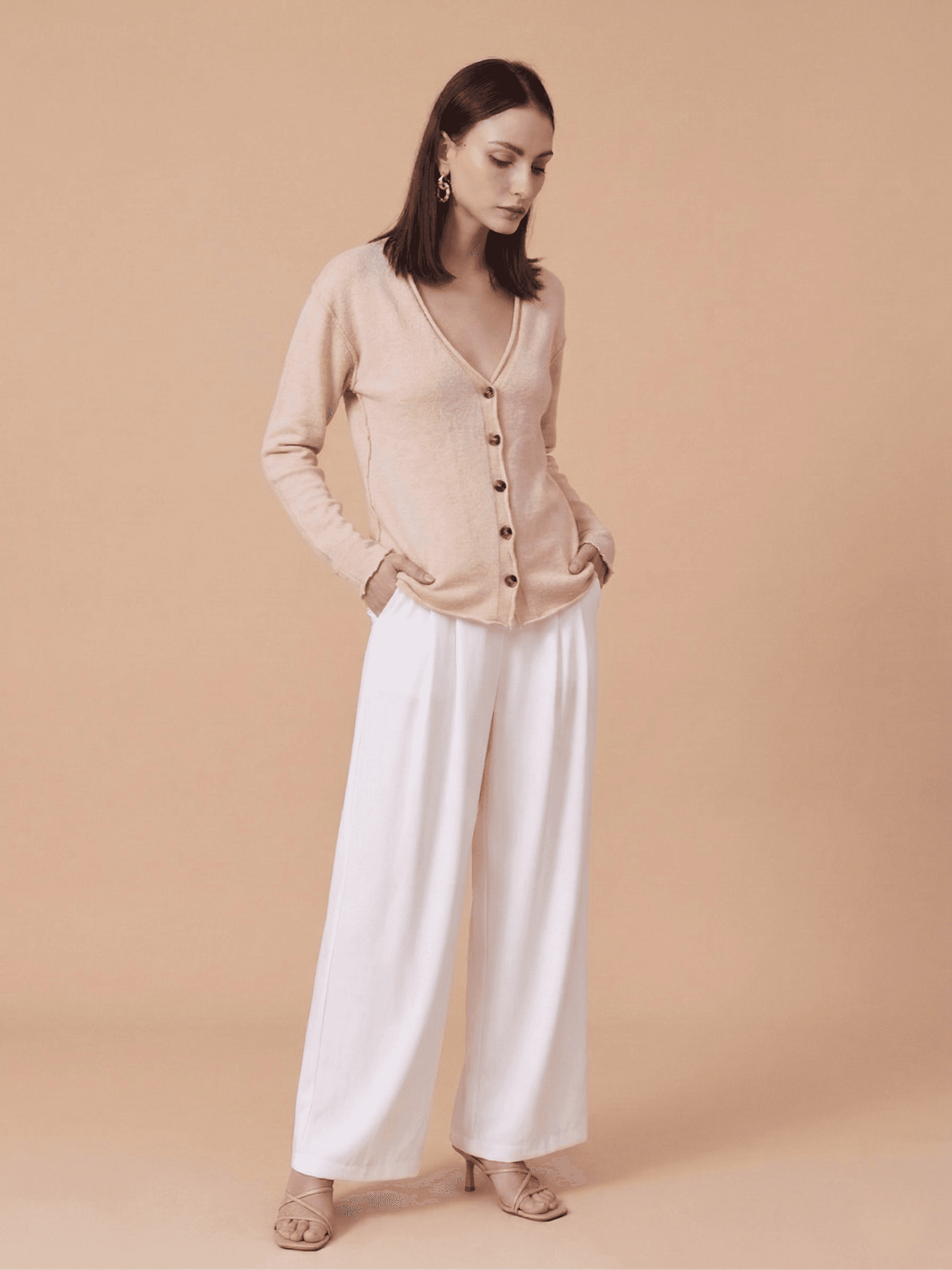 Cárdigan Punto Relieve Rosa 1