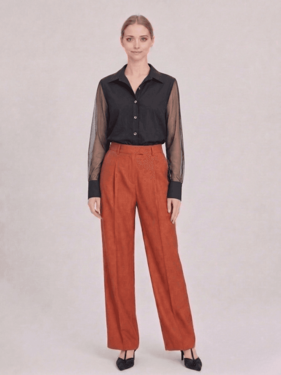 Blusa Romántica con Mangas de Encaje 1