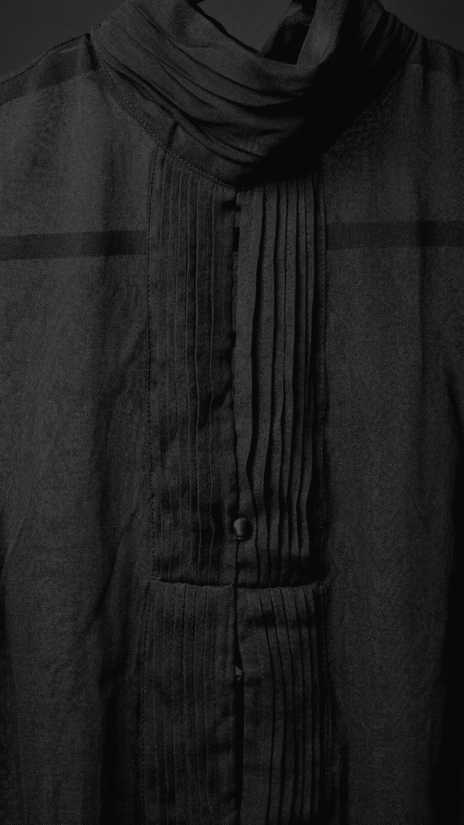 Top de Gasa Plisada con Cuello Subido 2