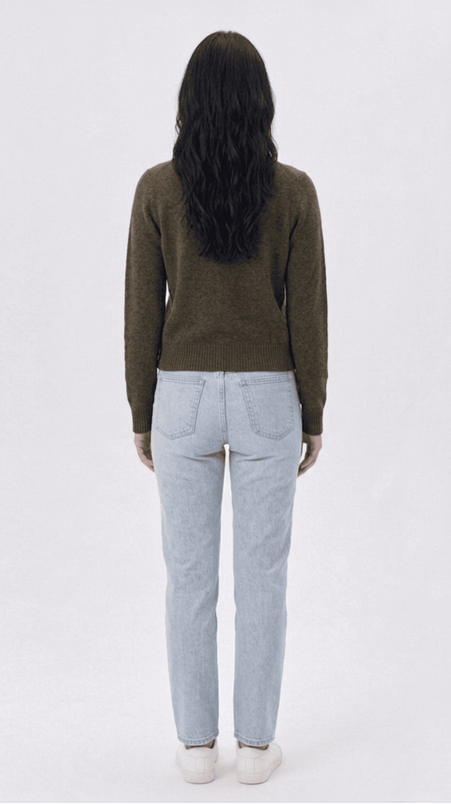 Cárdigan Punto Fino Verde Oliva 4