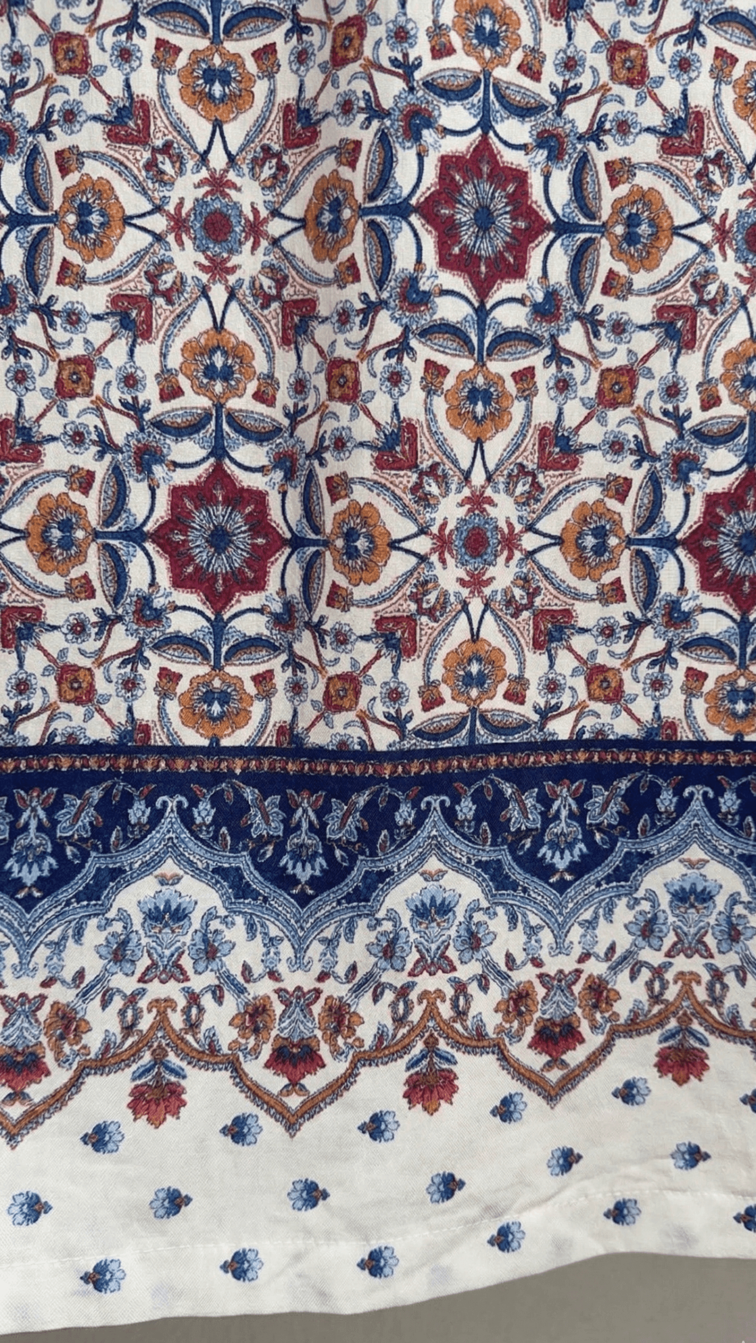 Vestido Corto Manga Corta Estampado Boho 2