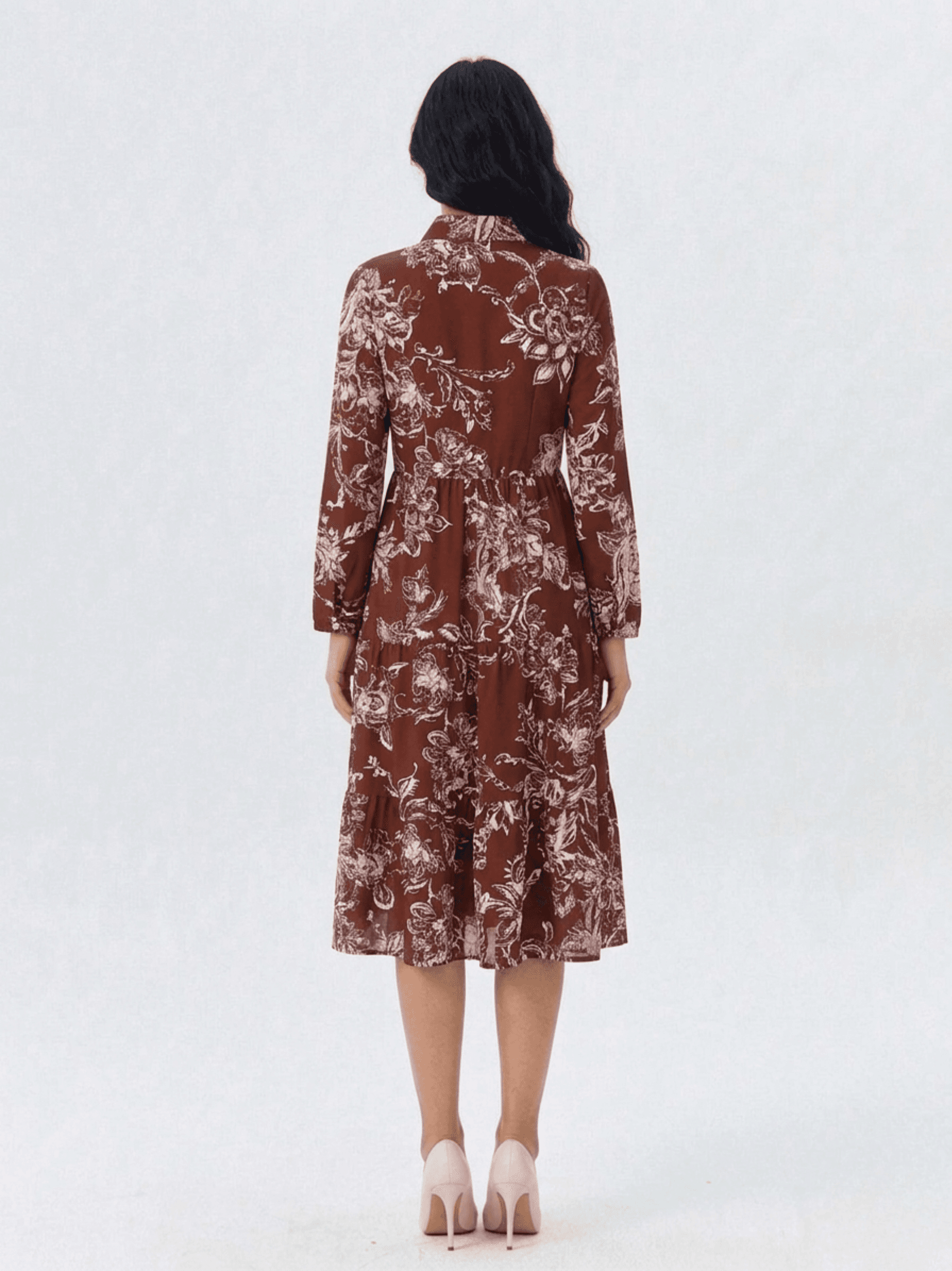 Vestido Midi Estampado Floral 4